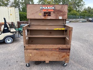 lot 77 image: Knaack job site storage box 61w x 30 d x 57t