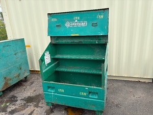 lot 89 image: Greenlee Job site storage slant top box  L 49 x H 56  x D 30 