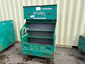 lot 86 image: Greenlee Job site storage slant top box  L 49 x H 56  x D 30 