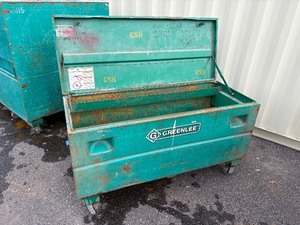 lot 100 image: Greenlee storage box 2460, 60l x 24d x 25 t