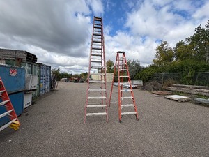 lot 34A image: 2 Werner Trestle ladders 10 and 14
