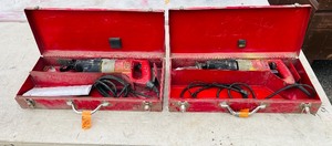 lot 178 image: (2) Milwaukee Heavy-Duty Sawzall in case. Both power up