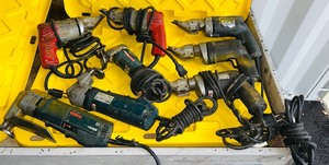 lot 238 image: (8) Corded Power Shears (3) Bosch 16 GA. shears, (2) Milwaukee 18 GA., & (3) Kett 118 GA. K-200