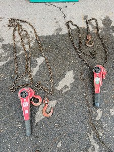lot 254 image: Coffing 1 12 ton Ratchet Lever LSB-3000A Little Mule Linemans strap 1 12 ton hoist LMSB