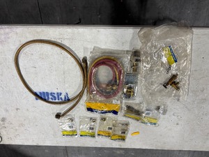 lot 280 image: Yellow Jacket (YJ) Plus II HVAC Charging hose Sealright repair kits o-rings JB Swivel nut tees Valve core removal tool