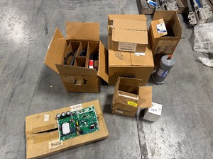 lot 291 image: Sporlan Refrigerant filter drier, Daikin capacitor, contactor, control board, 2-pack hoses. Gates TriPower BX103 BX75 v-belts