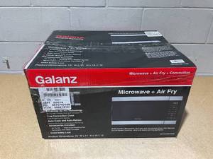 lot 208 image: Galanz 0.9 Cu ft Air Fry Countertop Microwave, 900 Watts, Stainless Steel, New