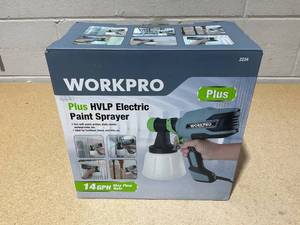 lot 225 image: WORKPRO Plus 14GPH Electric Paint Sprayer, 120 Volt