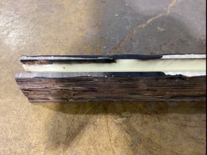 lot 419 image: Heritage Timber Salvaged Timber Faux Wood Beam, 3-Sided (U-Beam)