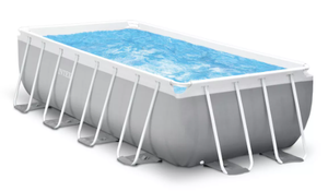 Intex Prism Frame Rectangular Pool with Pump, Ladder, Ground Cloth & Cover