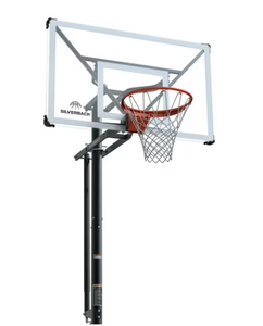 lot 9 image: Silverback SBX 54 Inch In-Ground Basketball Hoop with Adjustable-Height Backboard