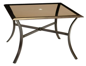 lot 18 image: Traditions Square Glass Top Table