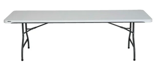 lot 401 image: Lifetime 8 Foot Rectangle Nesting Folding Table, IndoorOutdoor