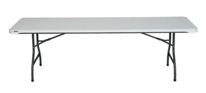 lot 402 image: Lifetime 8 Foot Rectangle Nesting Folding Table, IndoorOutdoor
