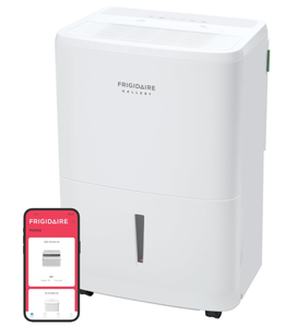 lot 403 image: Frigidaire Gallery 2-in-1 50-Pint Portable Dehumidifier with Wi-Fi, Energy Star Certification & Air Quality Monitoring for MediumLarge Rooms & Basements
