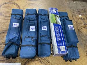 lot 120 image: LOT OF 5  E-Z UP 13 x 13 Recreational ONE-UP Canopies