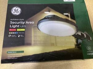 lot 495 image: GE Outdoor Security LED Area Light with Dusk to Dawn Sensor, Hardwired, 10000 Lumens