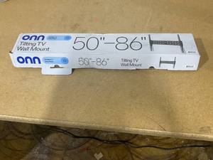 lot 299 image: onn Tilting TV Wall Mount for 50 to 86 TVs, UL Listed, up to 12° Tilting