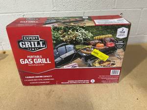 lot 359 image: Expert Grill 1-Burner Black Propane Gas 17.5 Portable Tabletop Grill, with Removable Lid