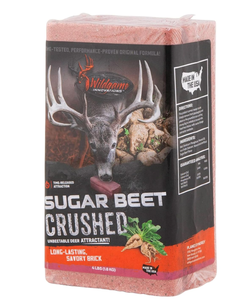 lot 150 image: LOT OF 4 - WILDGAME INNOVATIONS Sugar Beet Crushed 4lb Brick Deer Attractant  Easy-to-Use Long-Lasting Powerful Time-Released Sweet Mineral Block for Deer