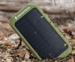 lot 172 image: Swiss Tech 20000mAh Wireless Power Bank with Flashlight, Charging Pad & IP54 Protection