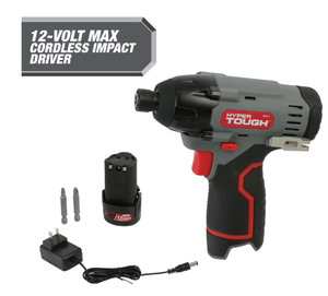 lot 220 image: Hyper Tough 12V Max Lithium-Ion Cordless Impact Driver with 1.5Ah Battery and Charger, -inch Quick Release Chuck