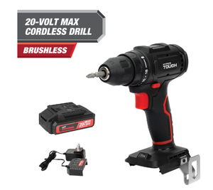 lot 221 image: Hyper Tough 20V Max Brushless Cordless Drill Driver with 1.5Ah Lithium-Ion Battery and Charger