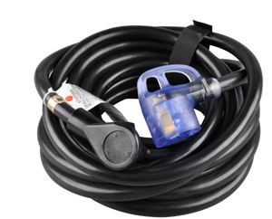 lot 241 image: AutoDrive 103 STW 30 Amps RV Extension Cord with Lighted End, 30-feet, Black