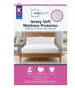 lot 252 image: Mainstays Jersey Soft Mattress Protector, King