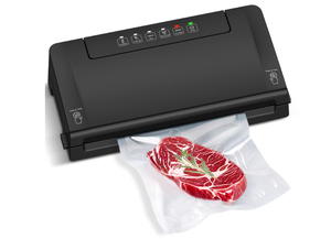 lot 272 image: Mainstays Vacuum Sealer with Built-in Cutter and Roll Storage, 1 Vacuum Seal Roll Included , Black