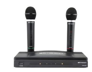 lot 287 image: Emerson - Dual Handheld Wireless Microphone Starter Kit (EAM-9002) - Black