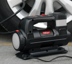 lot 310 image: Hyper Tough DC 12V Heavy Duty Direct Drive Digital Tire Inflator with Detachable LED Light