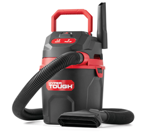 lot 313 image: Hyper Tough 1.5 Gallon 2 Peak HP Poly WetDry Vacuum, VH105 3502