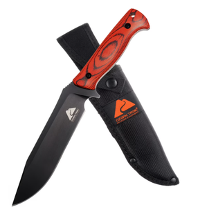 lot 328 image: Ozark Trail Pakkawood Handle, 7Cr17MoV High Carbon Steel,11-inch Fixed Blade Knife for Survival Hunting