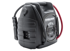 lot 350 image: STEELMAN 600A Li-ion Jump Starter Power Bank w Memory Saver Cord 8Ah 96WH 60018