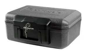 lot 351 image: SentrySafe 1200 Fire-Resistant Box Safe with Key Lock 0.18 Cu. ft., Black