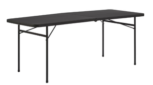lot 466 image: Mainstays 6 Foot Bi-Fold Plastic Folding Table
