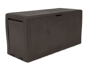lot 484 image: Keter Samoa Outdoor Weather-Resistant 71 Gallon Resin Deck Box