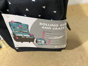 lot 372 image: Miscellaneous Arts and Craft lot with Rolling Tote