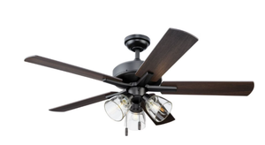 lot 191 image: Better Homes & Gardens 52 Bronze Transitional Ceiling Fan, 5 Reversible Blades
