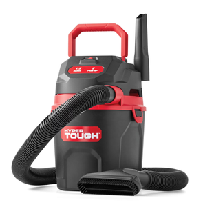 lot 196 image: Hyper Tough 1.5 Gallon 2 Peak HP Poly WetDry Vacuum, VH105 3502