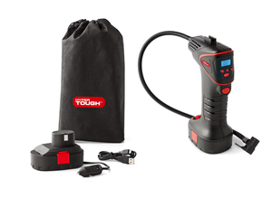 lot 199 image: Hyper Tough DC 12V Cordless Portable Pistol Tire Inflator with Pre-set Digital Gauge-100psi