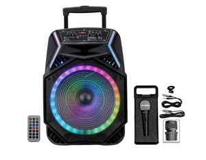 lot 93 image: Technical Pro Rainb15 3000w 15 Bluetooth Battery LED DJ Party SpeakerRemote