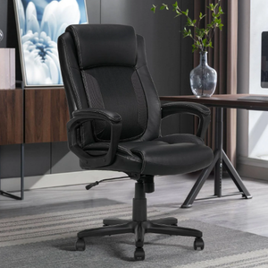 lot 375 image: Serta Mid-Back Office Chair With Mesh Accents And Memory Foam
