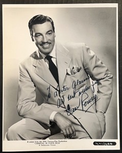 lot 1 image: Signed Cesar Romero Photo from Carnival in Costa Rica