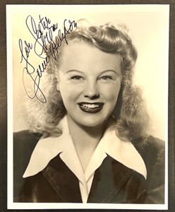 lot 2 image: June Allyson Signed Vintage Black and White Portrait Photo