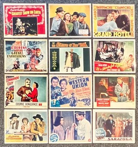 lot 17 image: Collection of 12 Vintage Classic Movie Lobby Cards Photos
