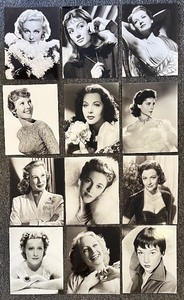 lot 19 image: Collection of 12 Vintage Hollywood Actresses 8x10 B&W Portrait Photographs