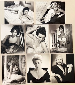 lot 23 image: Collection of 8 Vintage Hollywood Actress Black and White Glamour Photographs