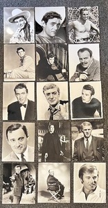lot 26 image: Set of 15 Classic Hollywood Actor Portrait Photos
